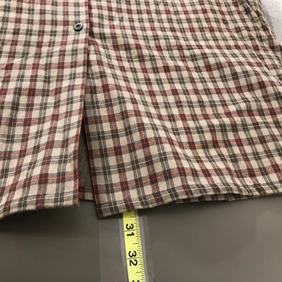 Camisa esportiva vintage anos 90 Geoffrey Beene 16 celeiro trabalho pesado xadrez ao ar livre - Imagem 2 de 4