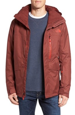 chocolate brown north face jacket