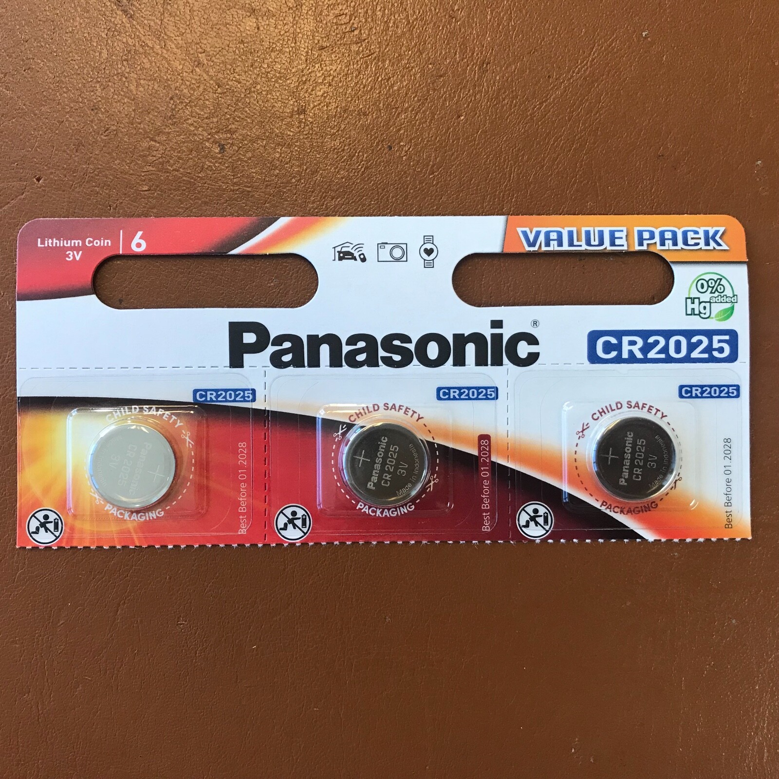 3 Panasonic CR2025 3V Lithium Coin Cell Battery 2025 For Watches Fob