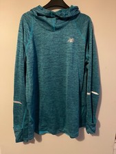 New Balance Heat Jacket Ladies Size 14 Teal Green Reflector