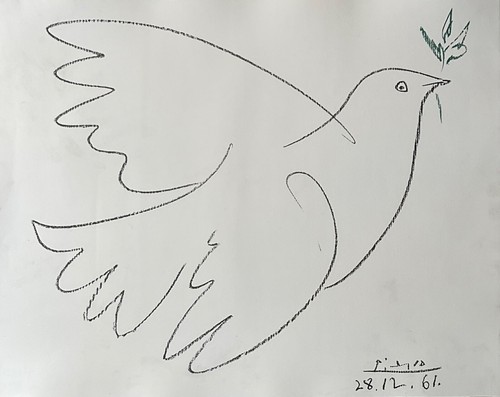 PABLO PICASSO LITHO COLOMBE DE LA PAIX ARCHES SPADEM ORIGINAL LITHO - Picture 2 of 5