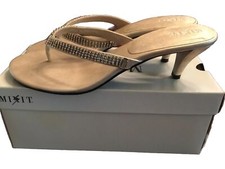 MIX IT Women s Bronze Strappy Heels With Rhinestone - Size 8.5