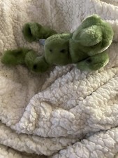 Vintage 1976 Dakin Frog Plush Toy - Green with Cream Underside - 10.5" Long, 4.5