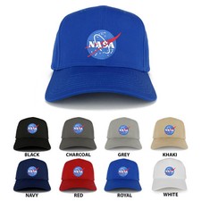 NASA Small Insignia Space Logo Embroidered Patch Adjustable Baseball Cap