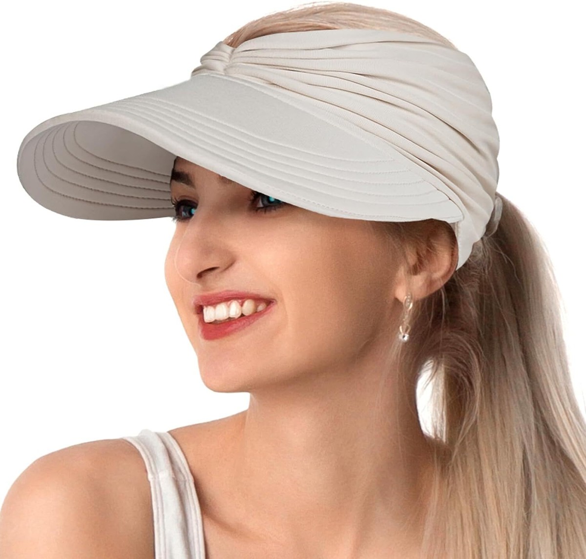 Trifabricy Sun Visor Hats for Women, Wide Brim UV Protection Hats