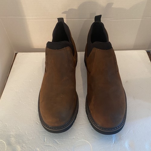 NEW Carhartt Oxford Romeo CMS4190 Men's 14 Wide Brown Waterproof Hard Toe Shoe - Picture 8 of 22