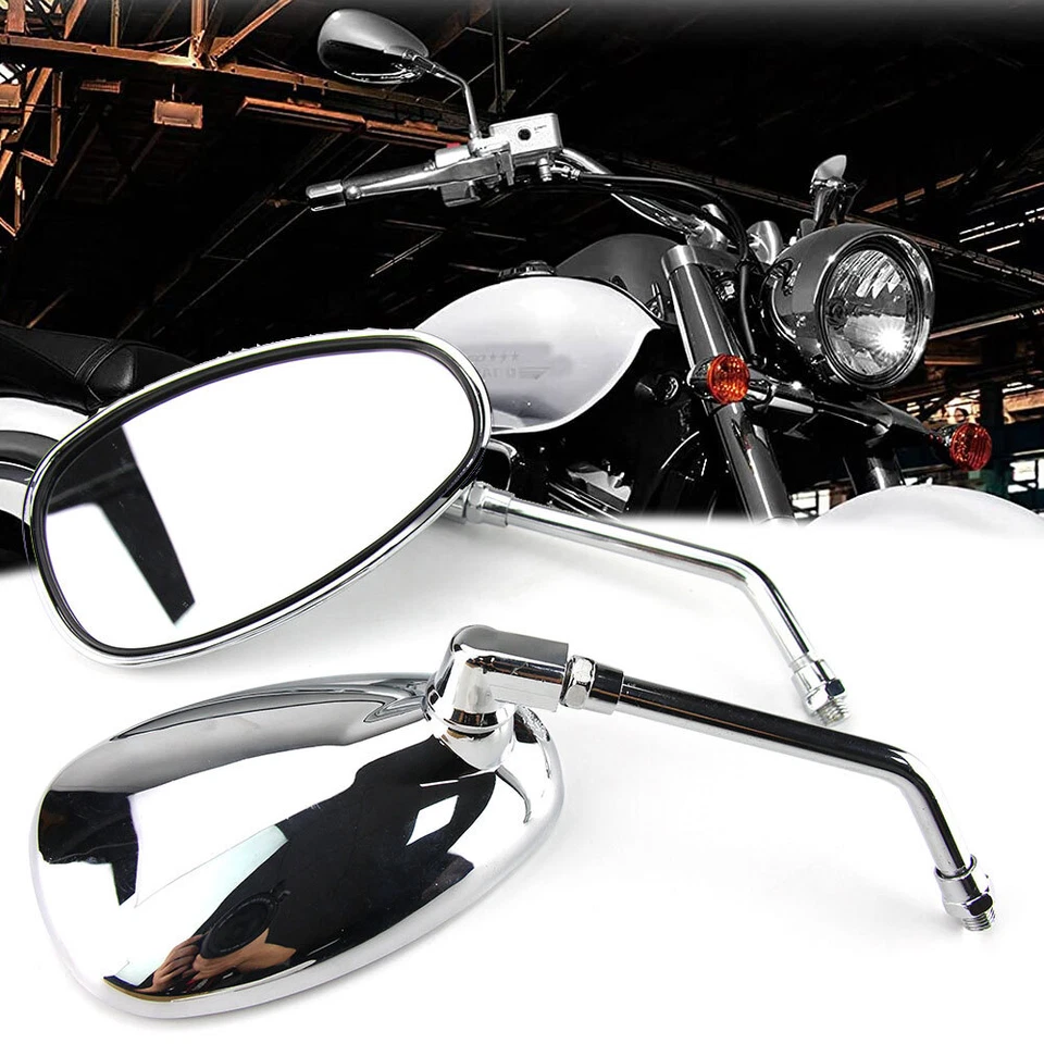 Par de espejos retrovisores de motocicleta aptos para Yamaha Yamaha Virago XV 750 1100 250 535 Bobber Foto 3 de 4