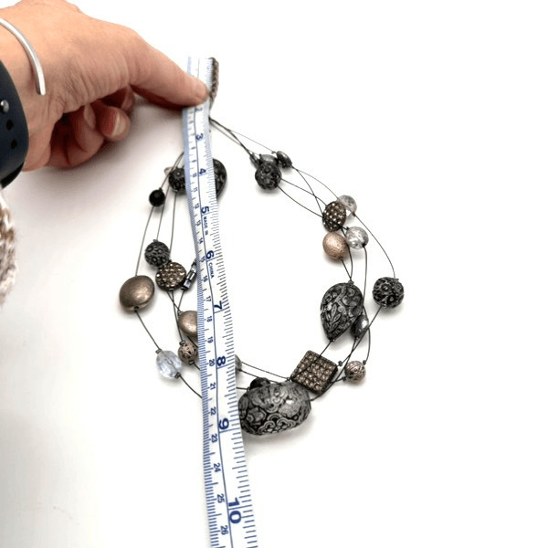 Chico’s multi-layer gemstone beaded wire necklace… - image 6