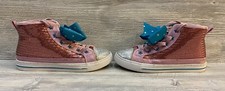 Jojo Siwa Girls Sneakers High Top Shoes Size 4 Jo-Jo High Top Sequins Pink/blue