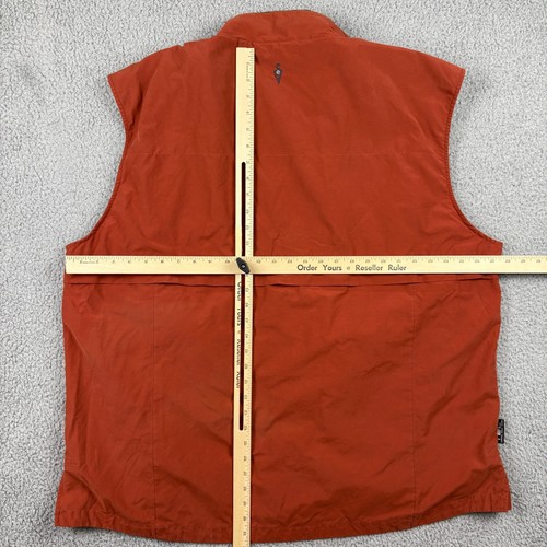 SCOTTeVEST Vest Mens 3XL Orange Full Zip Outdoor Travel Pockets Lined - Picture 6 of 24