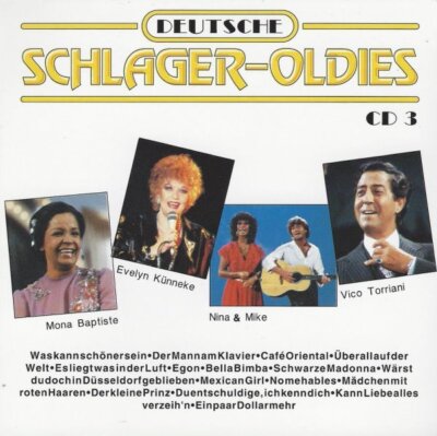 Deutsche Schlager-Oldies CD 3, Mona Baptiste, Evelyn Künneke, Nina & Mike u.v.a.