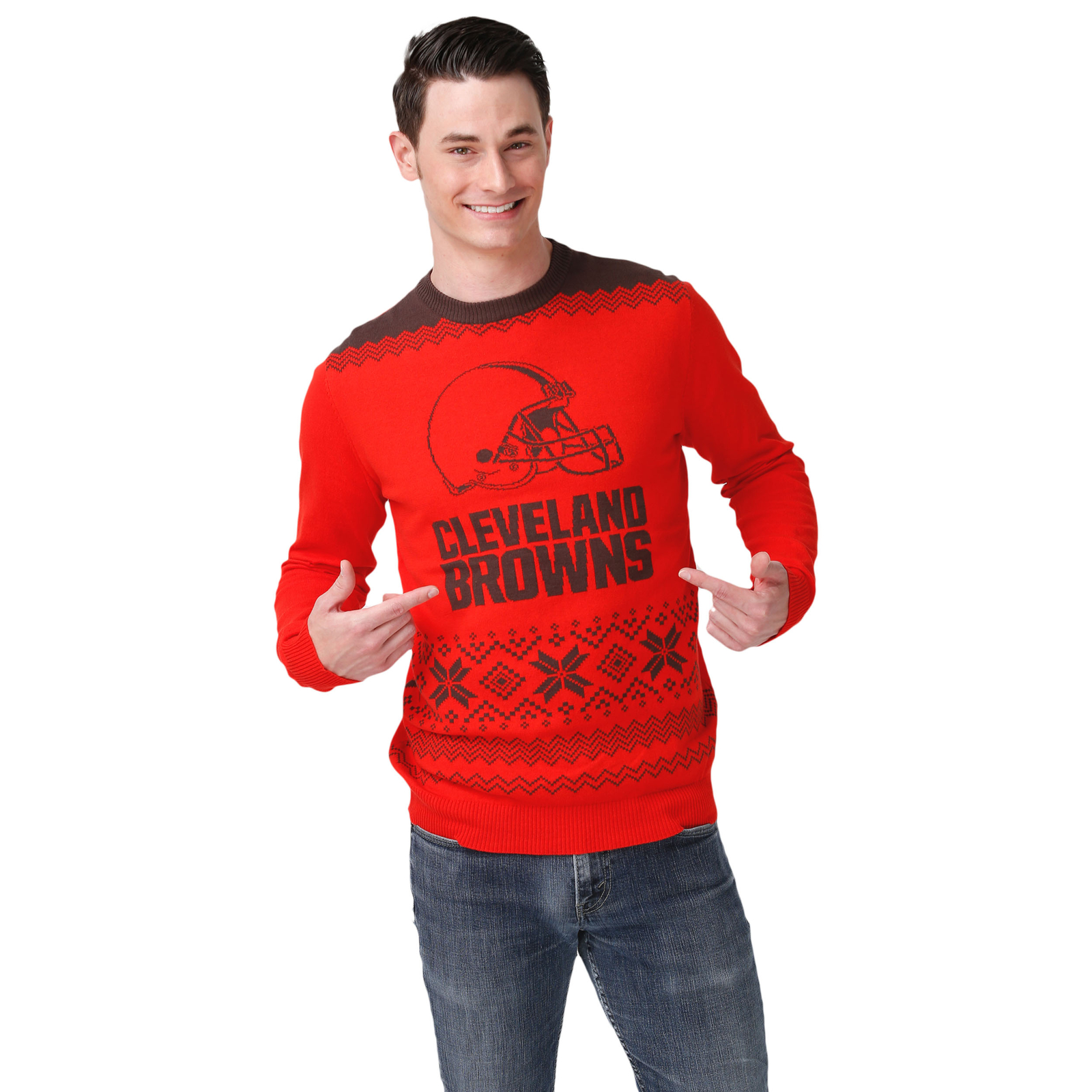 Уродливый свитер FOCO NFL Mens Cleveland Browns 2021