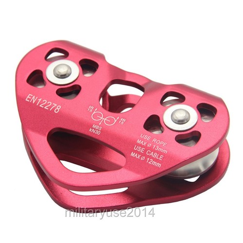 OUTDOOR Zip Line Cable Trolley Rock Climbing Dual Pulley 25KN / 5600lbs A - Picture 2 of 6