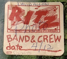 KID CREOLE & COCONUTS - AT THE RITZ - April 12, 1986 - PHOTO PASS