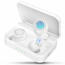 Wireless Earbuds, Bluetooth 5.0 Headphones Earphones with White 