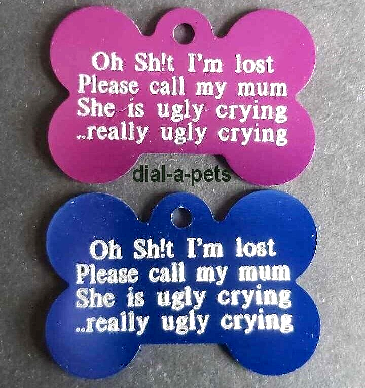 EnGraved CAT DOG Discs Coloured Pet ID Tags / Personalised name PENDANT