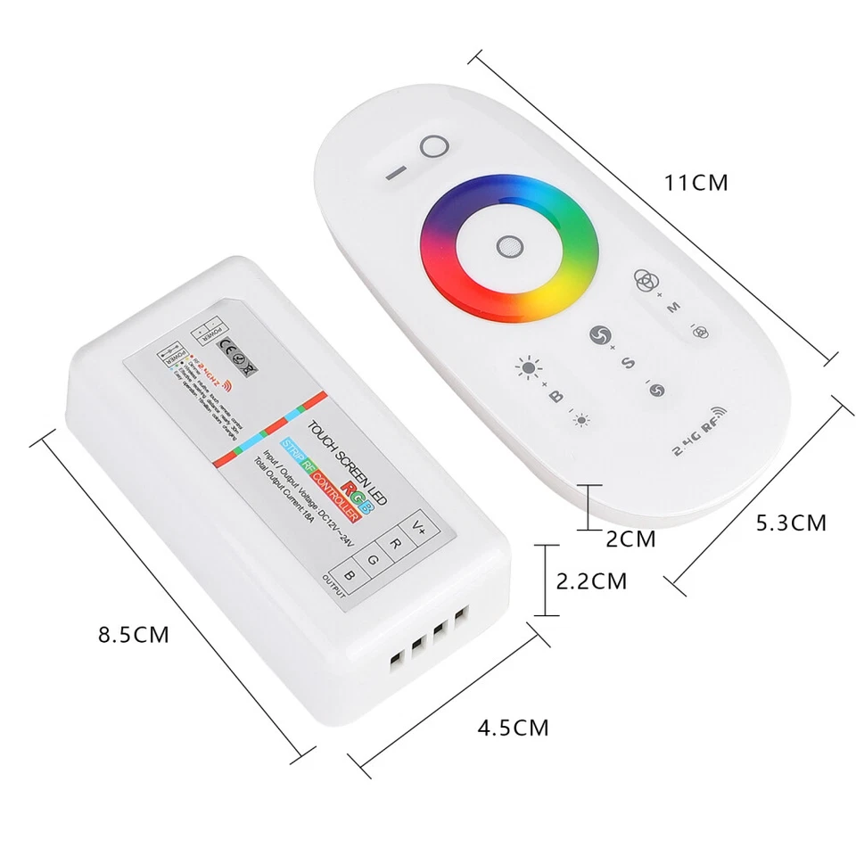 Wireless Remote Controller RF Touch Dimmer for RGB LED Strip Light DC12/24V 2.4G - Image 3 of 4