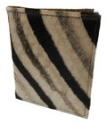 ZEBRA & CAPE BUFFALO HIDE FOLIO / PLANNER / NOTEBOOK / DESK PAD Made in USA 