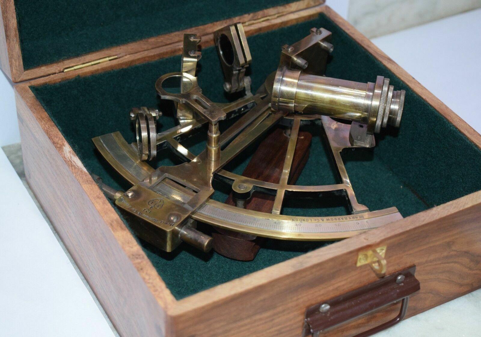 New Handmade Design 8'' Marine Captain Sextant Brass Nautical Sextant ...