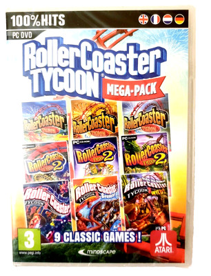 Rollercoaster Tycoon Mega Pack - 9 Classic Games, Neu & Sealed