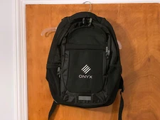 Gemline Backpack Black w Onyx Graphics Logo Really Nice Bag New Without Tags