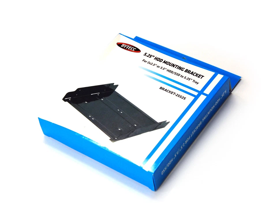 Bytecc BRACKET-25525 5.25" HDD Mounting Bracket for 2x2.5" HDD/SSD 5.25" Tray - Image 3 of 4