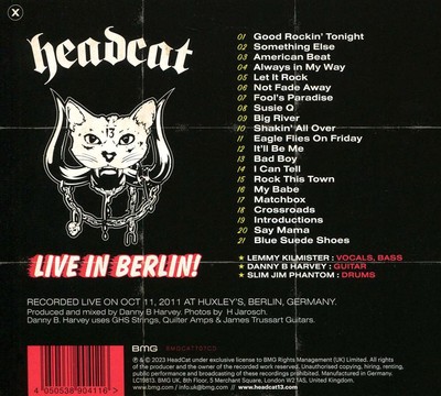 HEADCAT LIVE IN BERLIN NEW CD