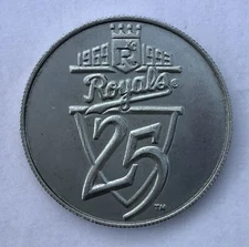 Kansas City Royals Baseball Team 25th Anniversary Coin Kemper Service Co. MLB
