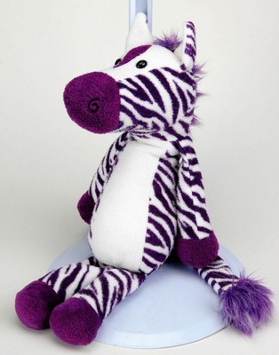 purple zebra stuffed animal