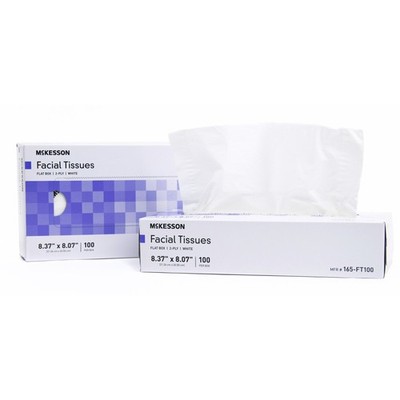 McKesson 2-Ply Facial Tissue Flat Box 100 Count 30 Packs 3000 Total