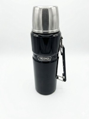 Thermos Stainless King 40 oz Beverage Bottle SK2010 Midnight Black EUC