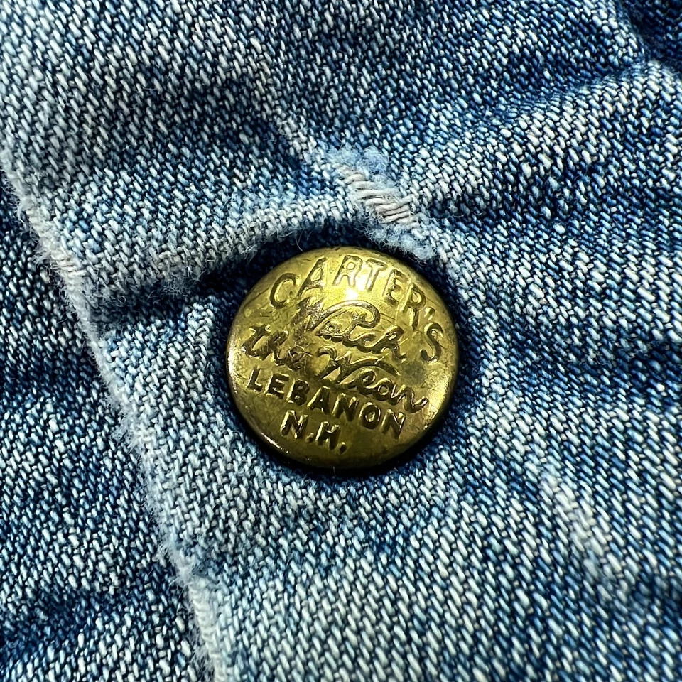 Abrigo vintage Carter's Watch the Wear Chore para hombre mediano de mezclilla forrado años 50 Foto 4 de 4