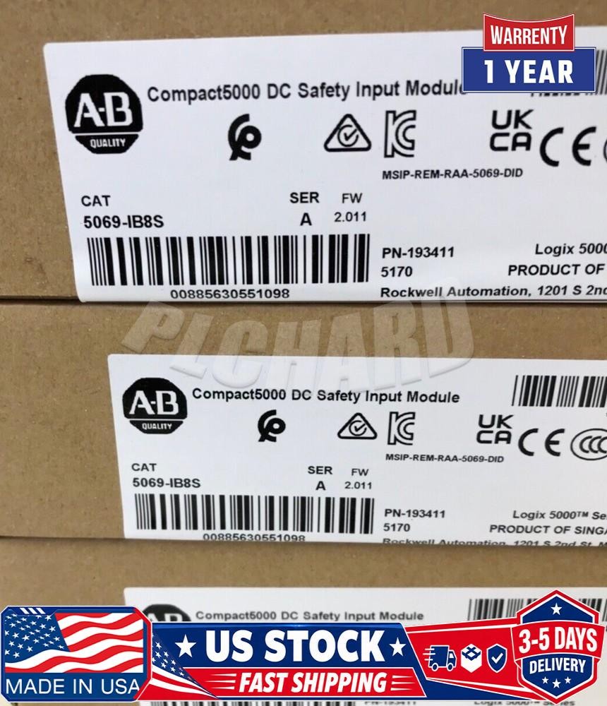 Allen Bradley 5069-IB8S Ser A Compact5000 DC Safety Input Module New