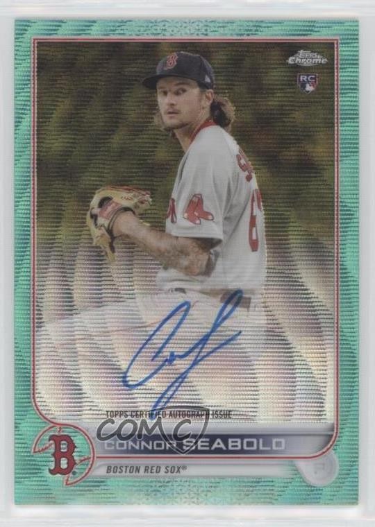 2022 Topps Chrome Rookie Aqua Wave Refractor 164/199 Connor Seabold Auto 0vt8