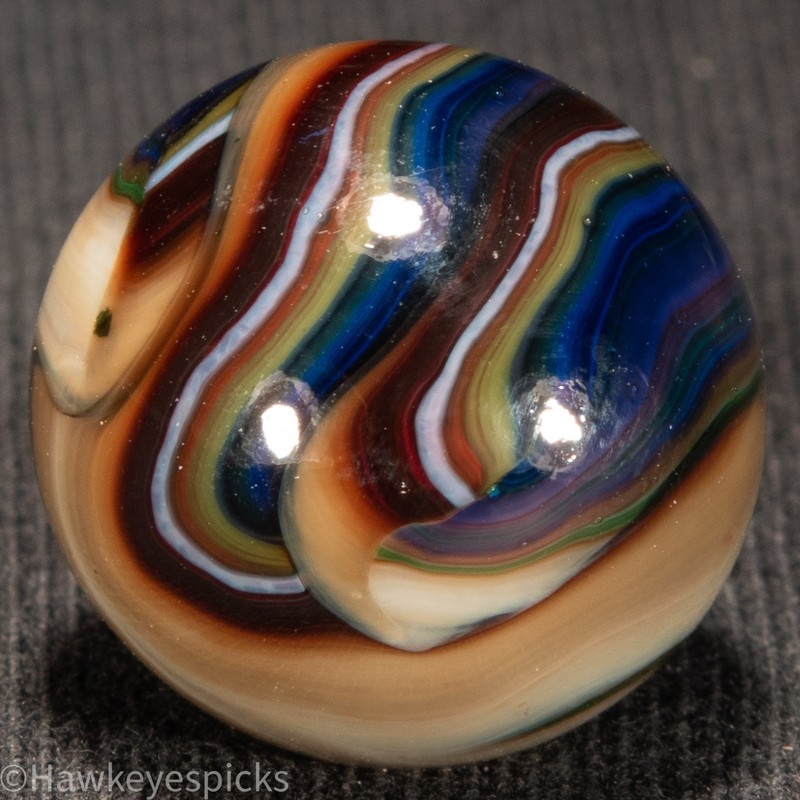 JABO *BURNBARREL Swirl Marble 23/32" Mint Hawkeyespicks sg