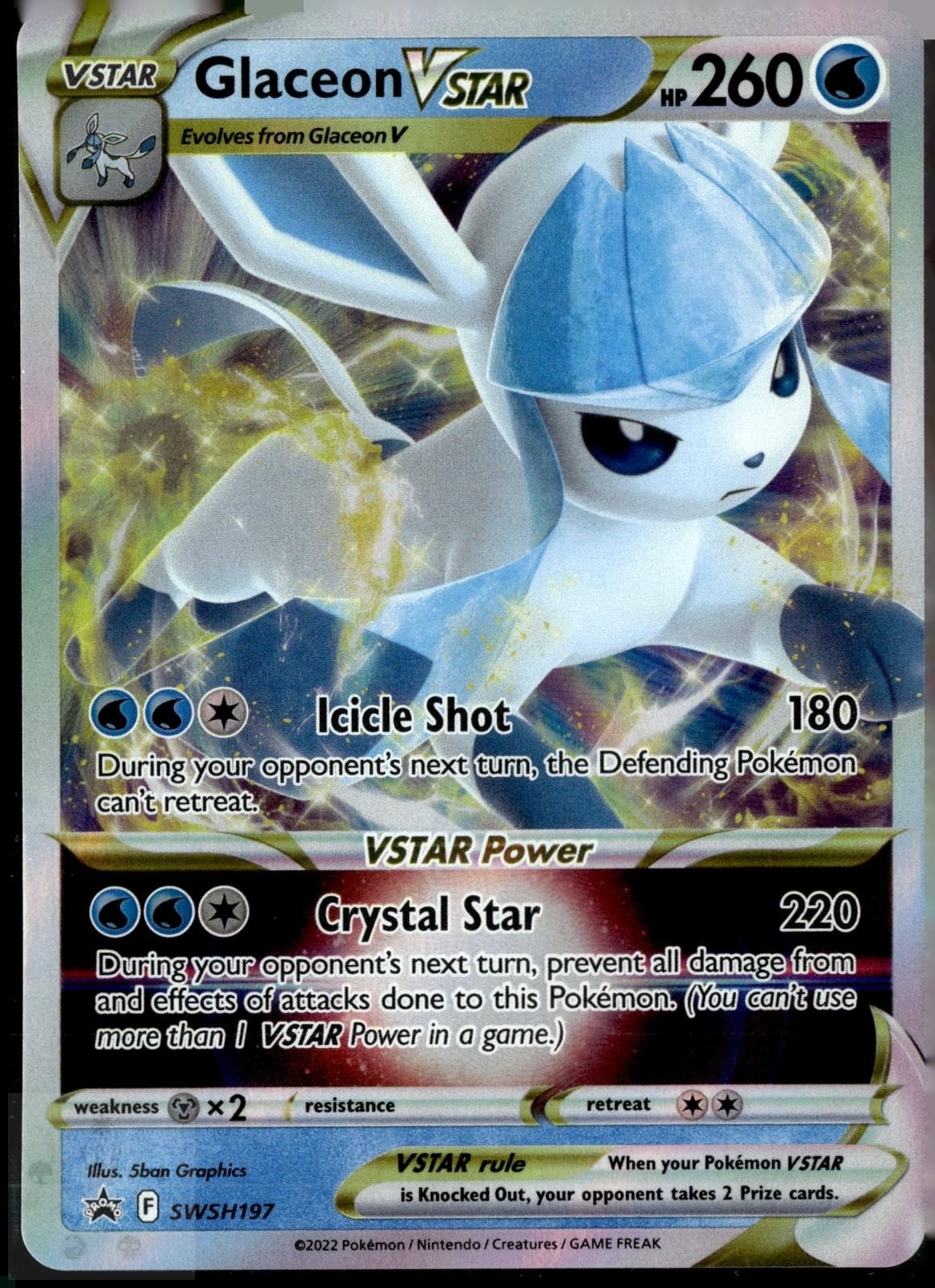 Glaceon VSTAR SWSH197 Holo Promo Sword & Shield Promo Pokemon NM/M