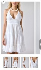 2 NEW URBAN OUTFITTERS Kimchi Blue Open-Back Halter Knee Length Dress MEDIUM