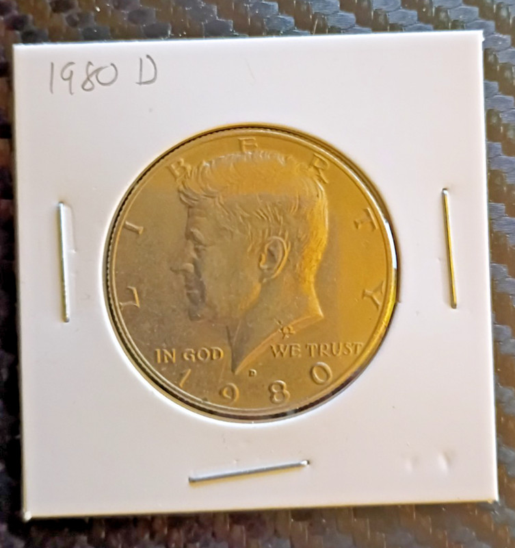 1980-D Kennedy Half Dollar 50¢ Denver Mint US Coin Circulated Clad
