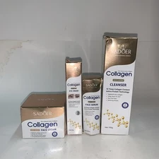 SADOER 4 IN 1 Collagen Anti-Aging Skin Care Set Cleanser/Toner/Serum/Face Cream