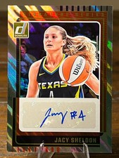 2025 Panini Donruss WNBA #SS-JS Jacy Sheldon Lava Auto [AU] Connecticut Sun