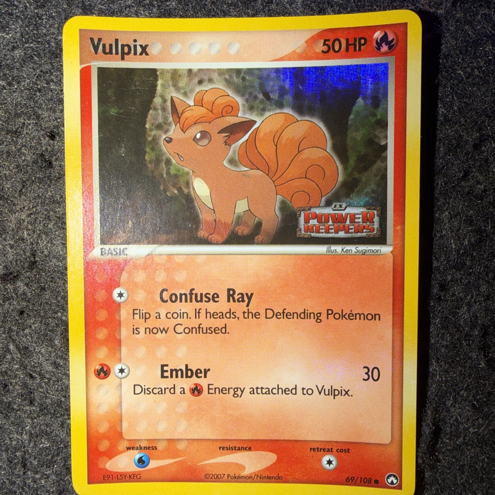Vulpix 69/108 Power Keepers Reverse Holo
