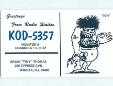 Pre-1980 RADIO CARD - CB HAM OR QSL Bogota New Jersey NJ o/19 AH1498