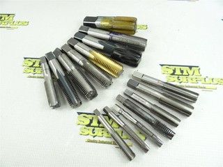 LOT OF 15 ASSORTED HSS TAPS 1/2" 20NF TO 1 1/4" 14NS GTD MORSE REGAL