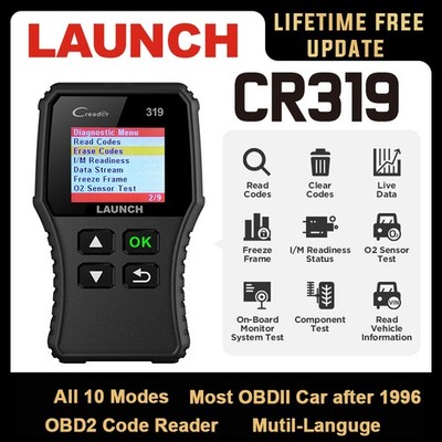 LAUNCH CR319 OBD2 Scanner Diagnostic Tool OBD LIVE DATA Freeze Frame Code Reader