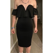 Charlotte Russe Small little Black Dress Off shoulder Carmen sleeves sexy