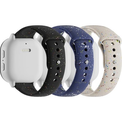 ZOOROO 3 Pack Silicone Bands Compatible with 0, Black+NavyBlue+StarLight
