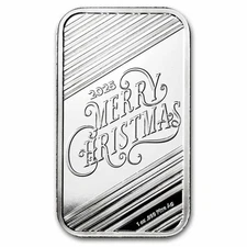 1 oz Pure Silver Bar - Christmas Tree 2025