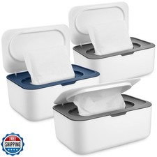 3 Pieces Baby Wipes Dispenser Baby Wipe Holder Container Case with Sealing De