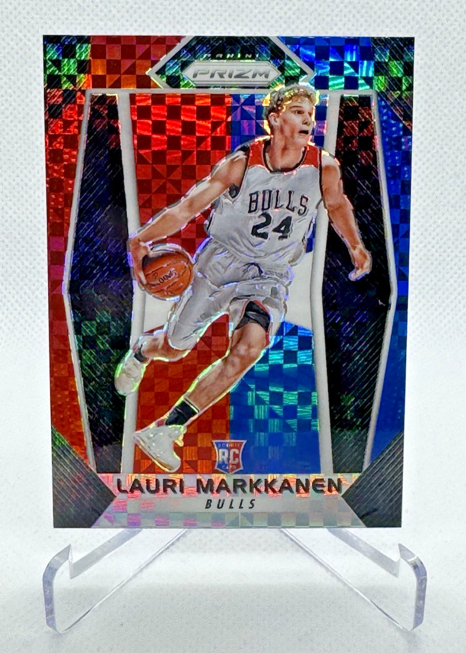 2017-18 Panini Prizm - Lauri Markkanen #247 Red White & Blue Prizm (RC) Jazz