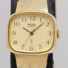 Seiko 4301 5010 Gold Dial QZ Ladies Wristwatch 2000000 NSK KTU ABC 15972 From J